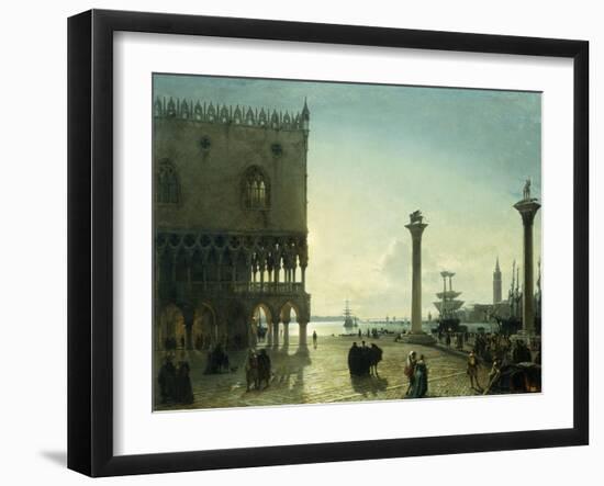 Piazza San Marco at Night-Friedrich Nerly-Framed Giclee Print