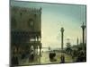 Piazza San Marco at Night-Friedrich Nerly-Mounted Giclee Print