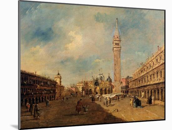 Piazza San Marco, C.1780 (Oil on Canvas)-Francesco Guardi-Mounted Giclee Print