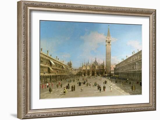 Piazza San Marco Looking Towards the Basilica Di San Marco-Canaletto-Framed Giclee Print