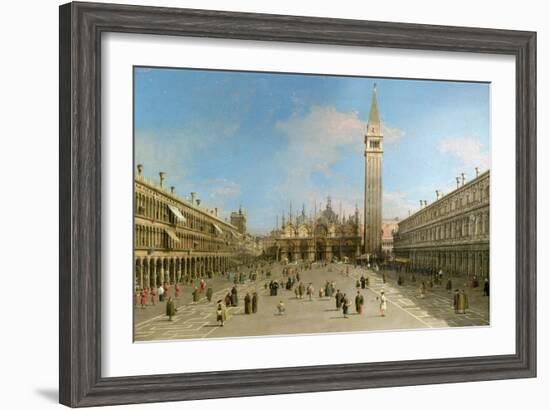 Piazza San Marco Looking Towards the Basilica Di San Marco-Canaletto-Framed Giclee Print