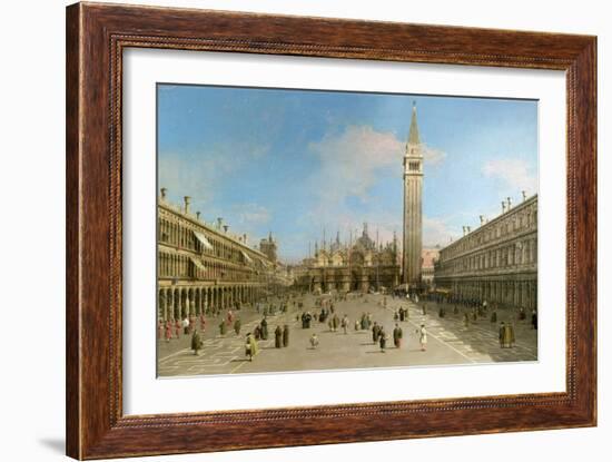 Piazza San Marco Looking Towards the Basilica Di San Marco-Canaletto-Framed Giclee Print