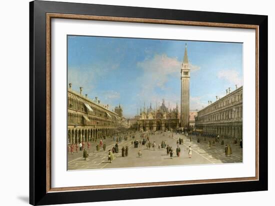 Piazza San Marco Looking Towards the Basilica Di San Marco-Canaletto-Framed Giclee Print