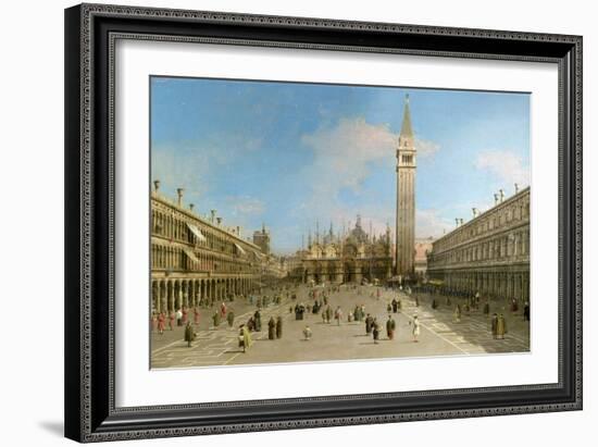 Piazza San Marco Looking Towards the Basilica Di San Marco-Canaletto-Framed Giclee Print