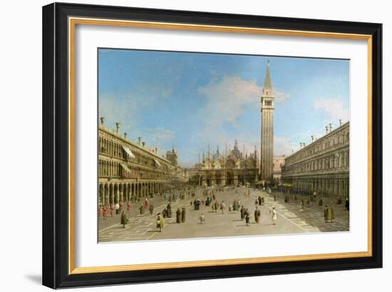 Piazza San Marco Looking Towards the Basilica Di San Marco-Canaletto-Framed Giclee Print