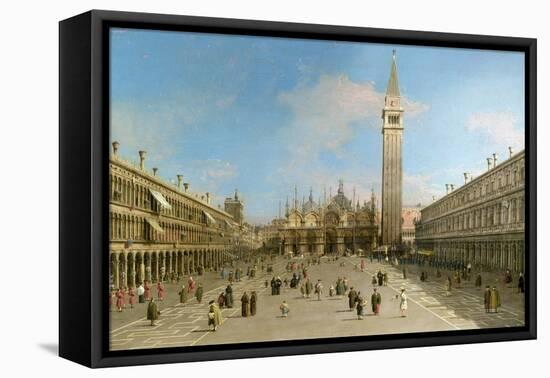 Piazza San Marco Looking Towards the Basilica Di San Marco-Canaletto-Framed Premier Image Canvas