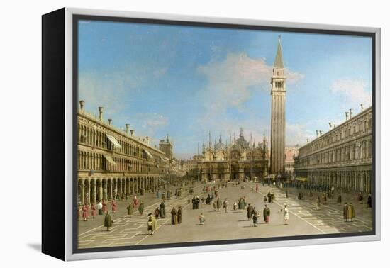 Piazza San Marco Looking Towards the Basilica Di San Marco-Canaletto-Framed Premier Image Canvas