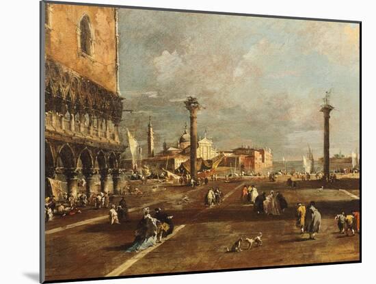 Piazza San Marco Towards San Giorgio Maggiore-Francesco Guardi-Mounted Giclee Print
