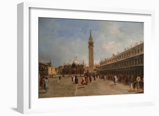 Piazza San Marco-Francesco Guardi-Framed Art Print