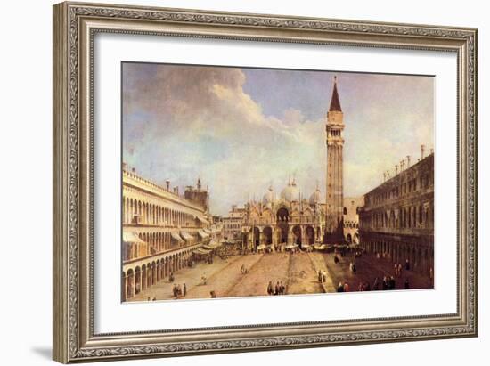 Piazza San Marco-Canaletto-Framed Art Print