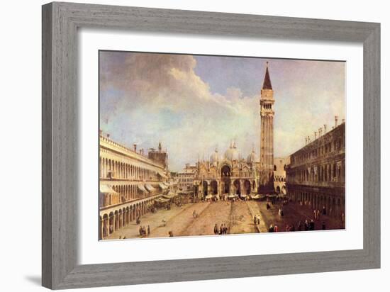 Piazza San Marco-Canaletto-Framed Art Print