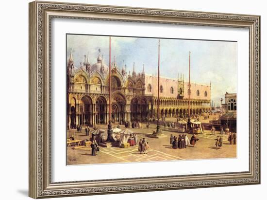 Piazza San Marco-Canaletto-Framed Art Print