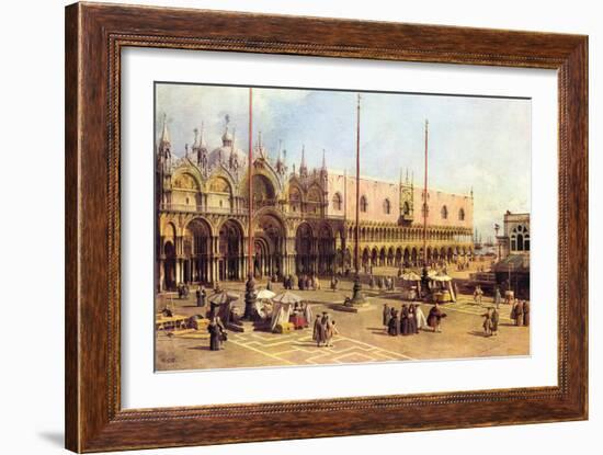 Piazza San Marco-Canaletto-Framed Art Print