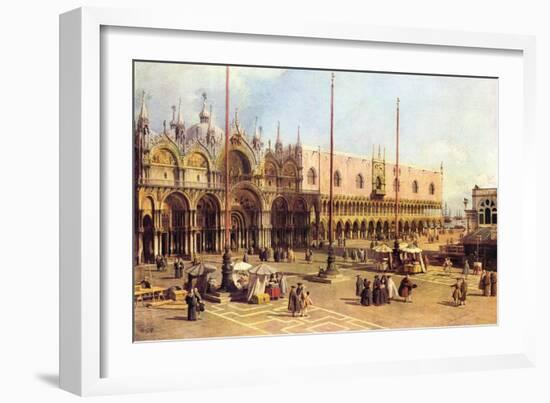 Piazza San Marco-Canaletto-Framed Art Print