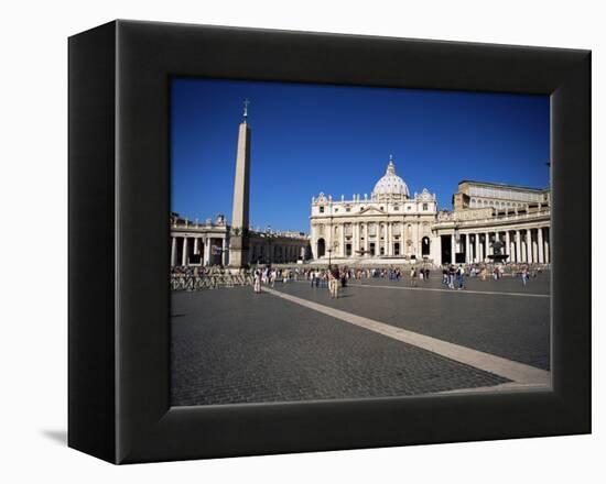 Piazza San Pietro (St. Peter's Square), View to St. Peter's Basilica, Vatican City, Lazio, Italy-Ruth Tomlinson-Framed Premier Image Canvas