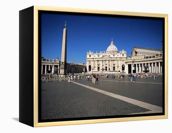 Piazza San Pietro (St. Peter's Square), View to St. Peter's Basilica, Vatican City, Lazio, Italy-Ruth Tomlinson-Framed Premier Image Canvas