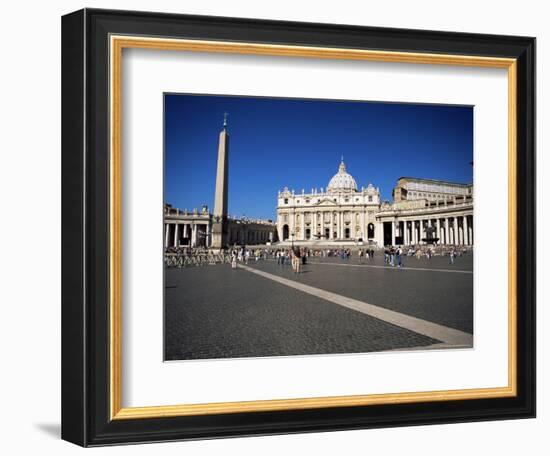 Piazza San Pietro (St. Peter's Square), View to St. Peter's Basilica, Vatican City, Lazio, Italy-Ruth Tomlinson-Framed Photographic Print