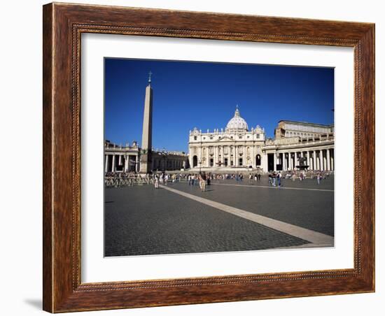 Piazza San Pietro (St. Peter's Square), View to St. Peter's Basilica, Vatican City, Lazio, Italy-Ruth Tomlinson-Framed Photographic Print