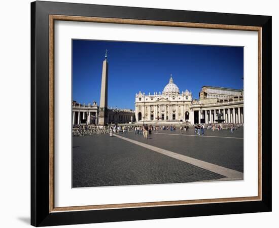 Piazza San Pietro (St. Peter's Square), View to St. Peter's Basilica, Vatican City, Lazio, Italy-Ruth Tomlinson-Framed Photographic Print