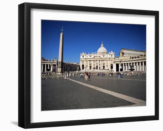 Piazza San Pietro (St. Peter's Square), View to St. Peter's Basilica, Vatican City, Lazio, Italy-Ruth Tomlinson-Framed Photographic Print