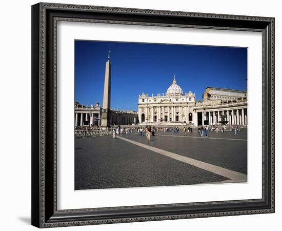 Piazza San Pietro (St. Peter's Square), View to St. Peter's Basilica, Vatican City, Lazio, Italy-Ruth Tomlinson-Framed Photographic Print