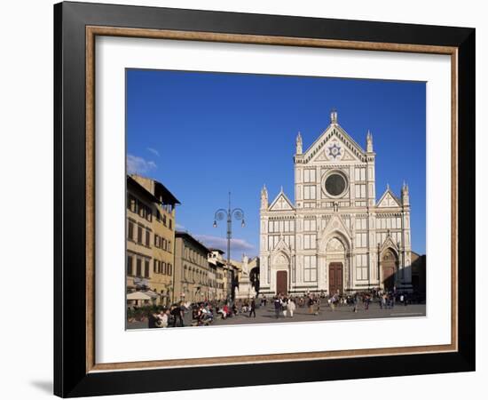 Piazza Santa Croce, Florence, Tuscany, Italy-Hans Peter Merten-Framed Photographic Print