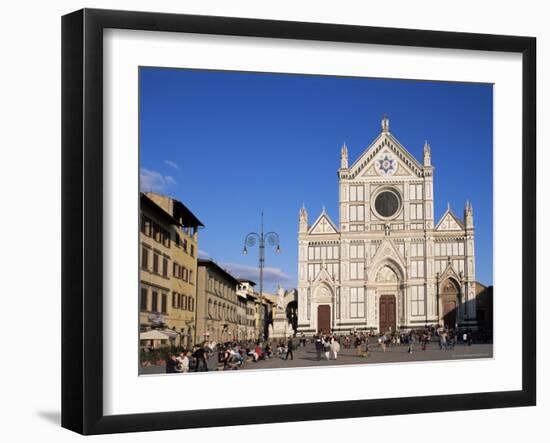 Piazza Santa Croce, Florence, Tuscany, Italy-Hans Peter Merten-Framed Photographic Print