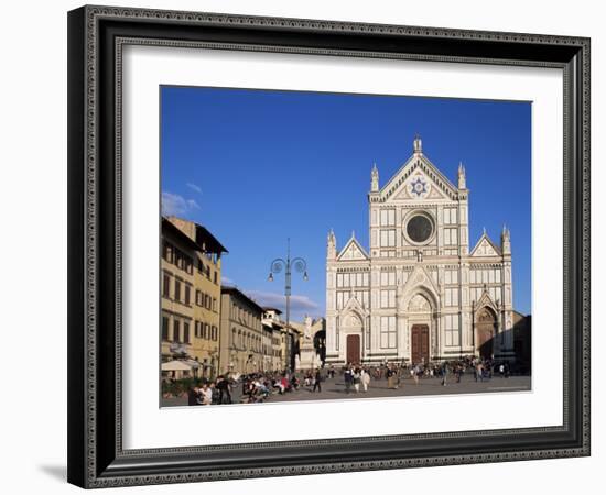 Piazza Santa Croce, Florence, Tuscany, Italy-Hans Peter Merten-Framed Photographic Print