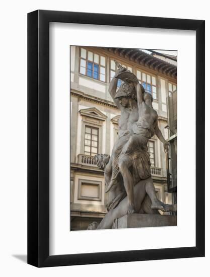 Piazza Signoria, Loggia Dei Lanzi, Gruppo Di Polissena by Pio Fedi-Guido Cozzi-Framed Photographic Print