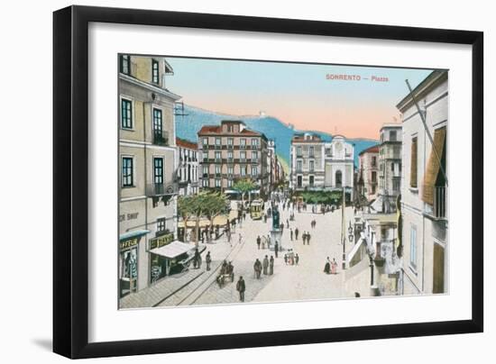 Piazza, Sorrento-null-Framed Art Print