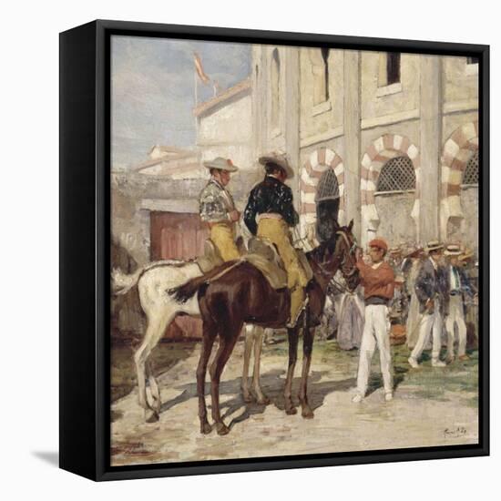 Picador à l'entrée des Arènes-Achille Zo-Framed Premier Image Canvas