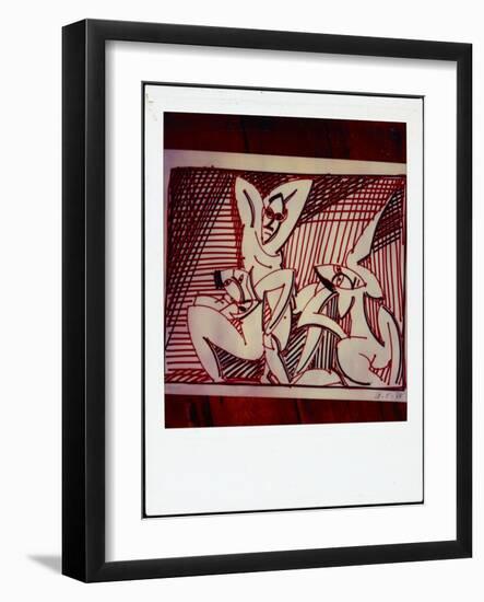 PICASSO POLAROIDS & TRAVEL TRANSPARENCIES (drawing)-Ralph Steadman-Framed Giclee Print