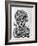 Picasso Reflecting, C.2021 (Charcoal on Paper)-Blake Munch-Framed Giclee Print