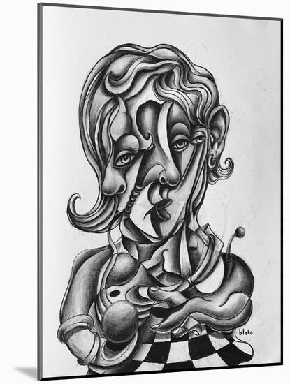 Picasso Reflecting, C.2021 (Charcoal on Paper)-Blake Munch-Mounted Giclee Print