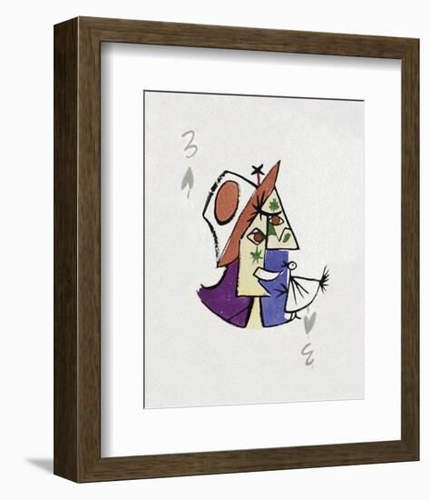 Picasso’s Women Playing Card - 3 of Spades-Holly Frean-Framed Limited Edition