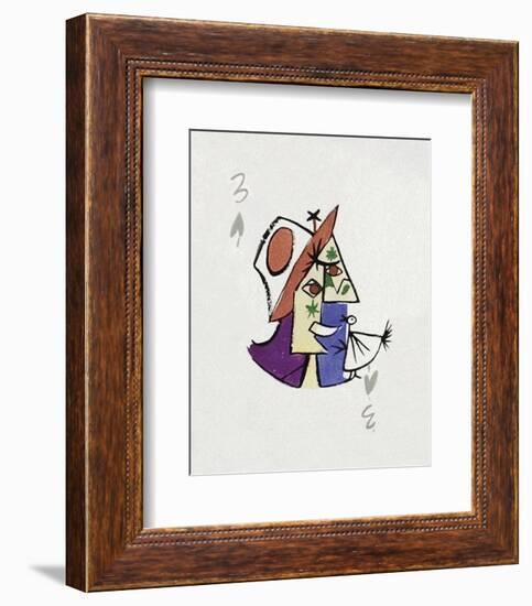 Picasso’s Women Playing Card - 3 of Spades-Holly Frean-Framed Limited Edition