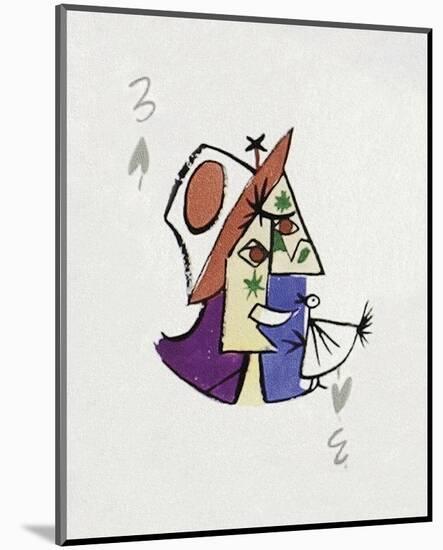 Picasso’s Women Playing Card - 3 of Spades-Holly Frean-Mounted Limited Edition