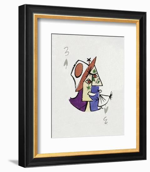 Picasso’s Women Playing Card - 3 of Spades-Holly Frean-Framed Limited Edition