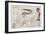 Picasso sketches 142, 1988 (drawing)-Ralph Steadman-Framed Giclee Print