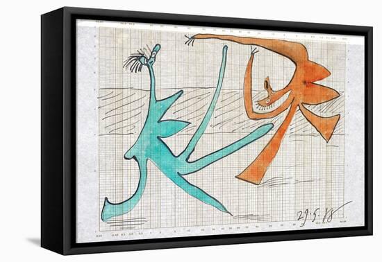 Picasso sketches 16, 1988 (drawing)-Ralph Steadman-Framed Premier Image Canvas