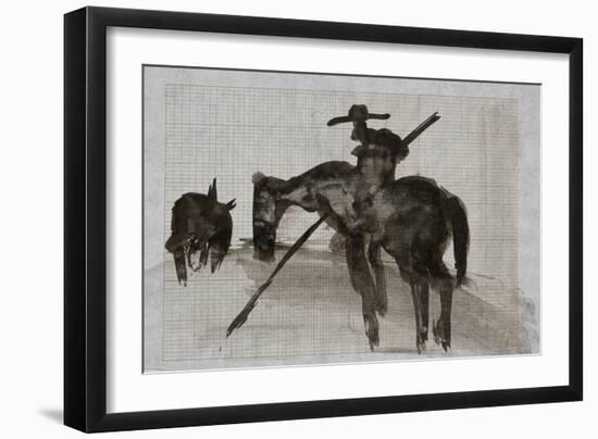 Picasso sketches 61, 1988 (drawing)-Ralph Steadman-Framed Giclee Print