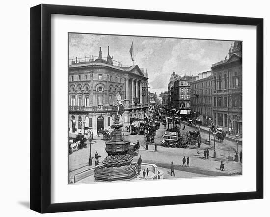 Piccadilly Circus 1896-null-Framed Art Print