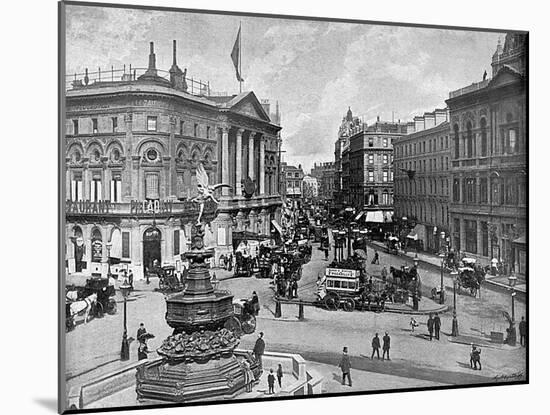 Piccadilly Circus 1896-null-Mounted Art Print