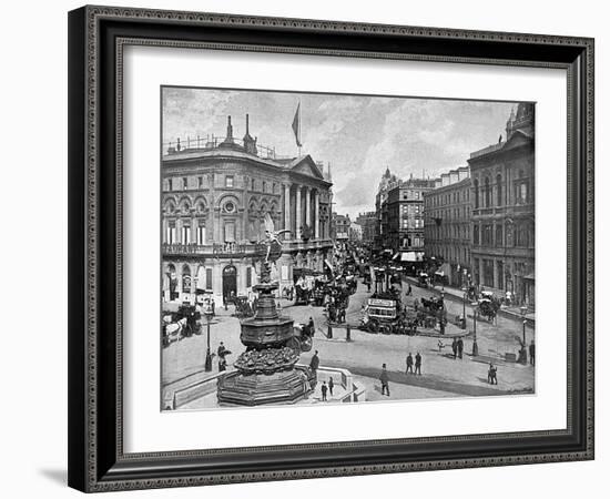 Piccadilly Circus 1896-null-Framed Art Print