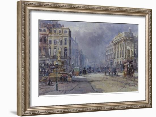 Piccadilly Circus in Victorian Times, 2008-John Sutton-Framed Giclee Print