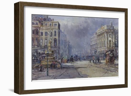 Piccadilly Circus in Victorian Times, 2008-John Sutton-Framed Giclee Print