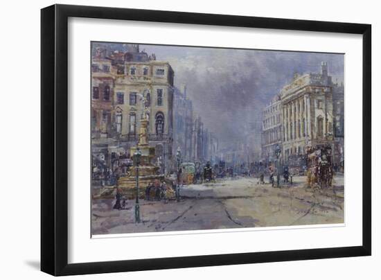 Piccadilly Circus in Victorian Times, 2008-John Sutton-Framed Giclee Print