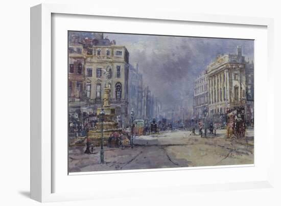 Piccadilly Circus in Victorian Times, 2008-John Sutton-Framed Giclee Print