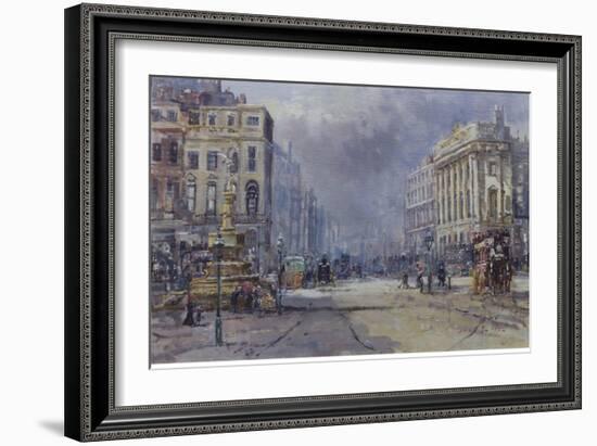 Piccadilly Circus in Victorian Times, 2008-John Sutton-Framed Giclee Print