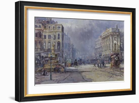 Piccadilly Circus in Victorian Times, 2008-John Sutton-Framed Giclee Print